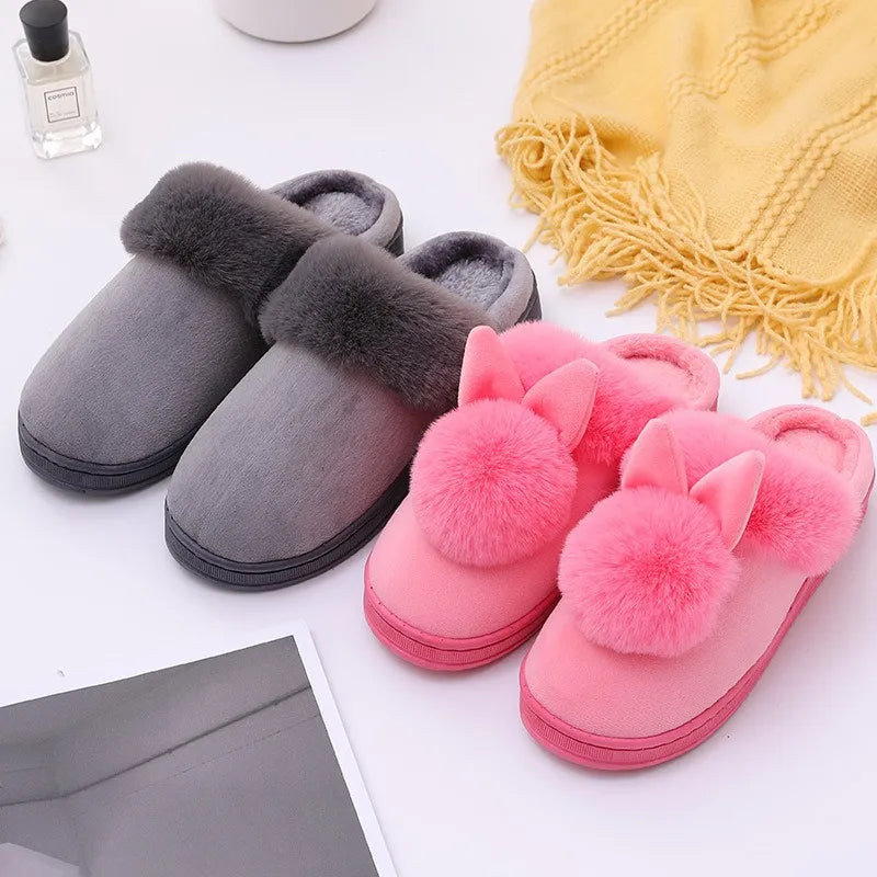 Cute Women's Rabbit Ear Slippers