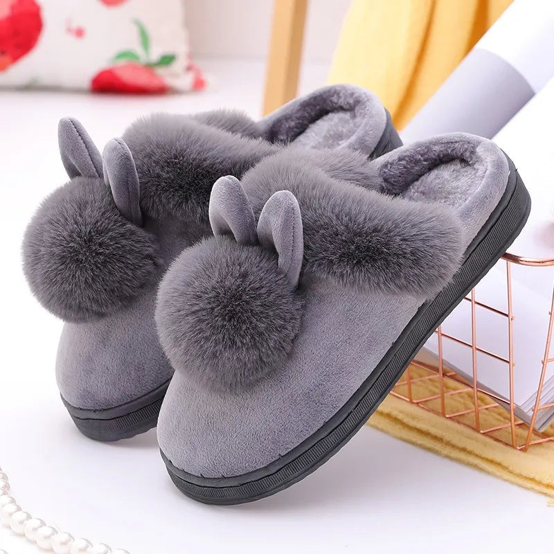 Cute Women's Rabbit Ear Slippers