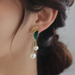 Pearl Leaf Tassel Earrings